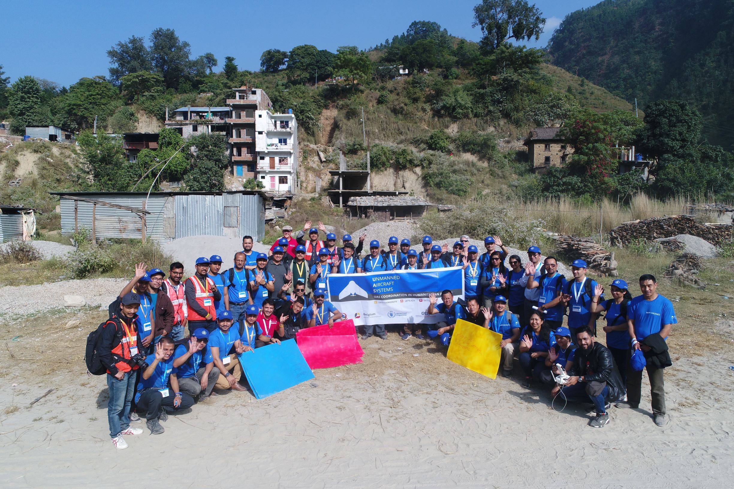 Participants of the WFP Drones training in Katmandu, Nepal. Photo: WeRobotics / Subash Gurung